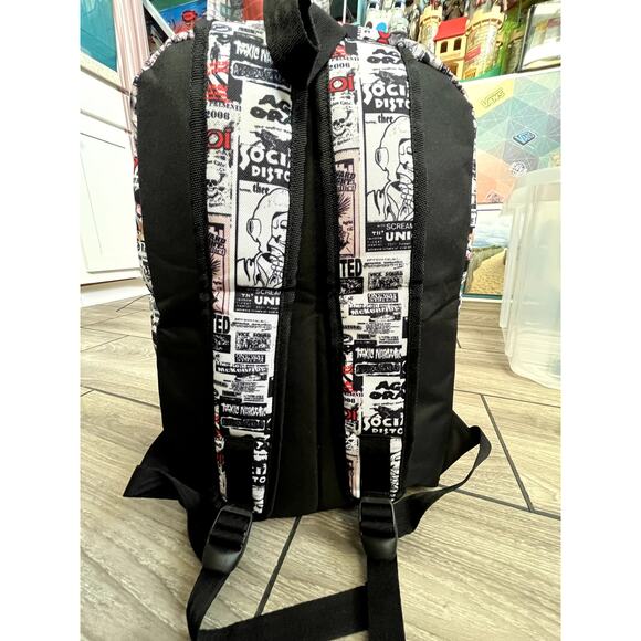 PUNK Rock Hardcore Black Backpack Bag GBH Music Black Flag - Picture 4 of 12